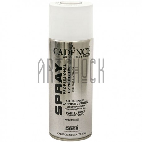 Лак-спрей глянцевый, 400 мл., Cadence ● Spray Professional UV Protective
