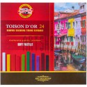 Пастель художественная сухая, 24 цвета, Toison D’Or, Koh-i-Noor