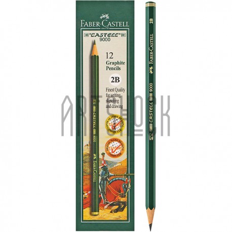 Карандаш чернографитный для графики, 2B, Faber-Castell