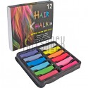 Цветные мелки для волос Hair Chalk, 12 штук