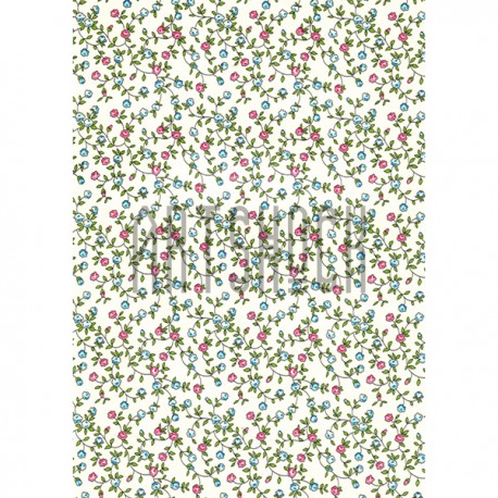 Ткань самоклеящаяся «плетущиеся розы на светло-жёлтом фоне», 21 x 29.5 см, Schreiber