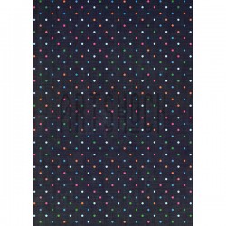 Ткань самоклеящаяся «горошек на чёрном фоне», 19.5 x 28 cм, Schreiber
