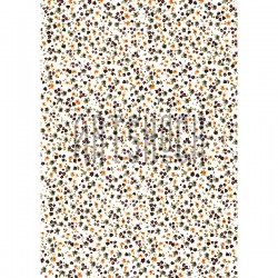 Ткань самоклеящаяся «тёмные цветочки на белом фоне», 21 x 29.5 см, Schreiber