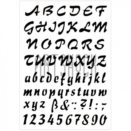 Трафарет многоразовый «Алфавит английский и цифры №3», 21 x 31 см, Meyco