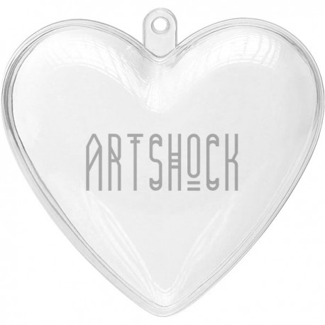 Сердце прозрачное пластиковое, разъёмное, 7.8 см