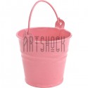 Ведро металлическое, розовое, Ø4.1-5.6 x 5.1 см