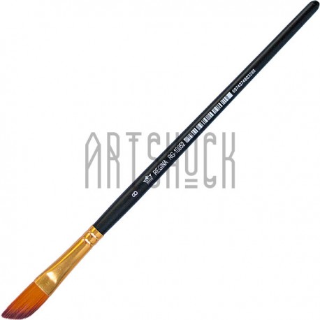 Кисть синтетическая универсальная Black Gold, скошенная, "8", REGINA