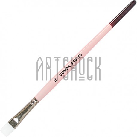 Кисть синтетическая Pink, плоская, №10, CONDA