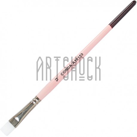 Кисть синтетическая Pink, плоская, №12, CONDA