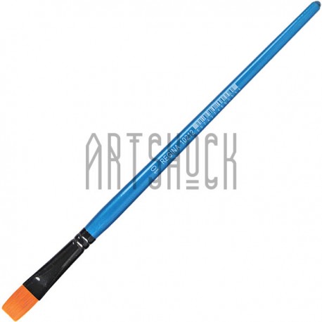 Кисть синтетическая Shine Blue, плоская, №10, REGINA