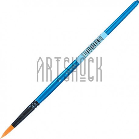 Кисть синтетическая Shine Blue, круглая, №10, CONDA