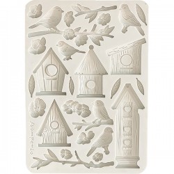 Силиконовый молд «Скворечники и птички», 14.8 x 21 см, Stamperia