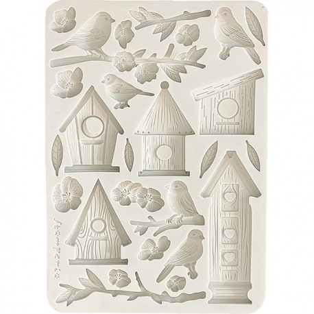 Силиконовый молд «Скворечники и птички», 14.8 x 21 см, Stamperia