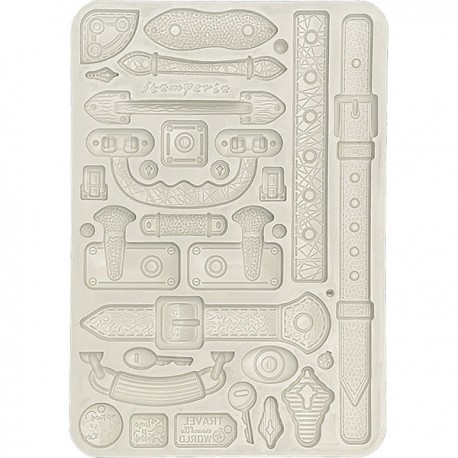 Силиконовый молд «Ремни и ручки», 14.8 x 21 см, Stamperia