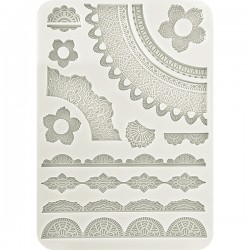 Силиконовый молд «Кружевные бордюры», 14.8 x 21 см, Stamperia