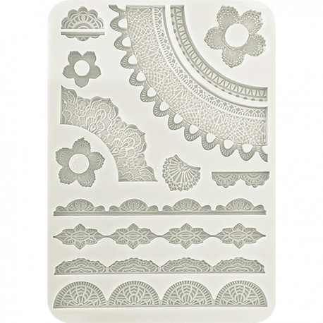 Силиконовый молд «Кружевные бордюры», 14.8 x 21 см, Stamperia