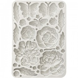 Силиконовый молд «Цветы и бабочки», 14.8 x 21 см, Stamperia