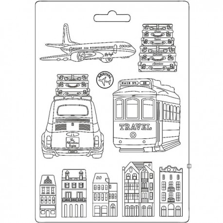 Пластиковый молд «Travel», 21 x 29.5 см, Stamperia