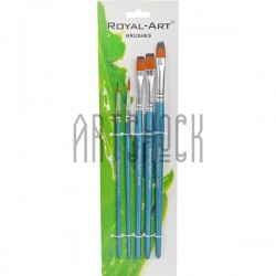 Набор синтетических кистей для рисования, 5 штук, Royal-Art