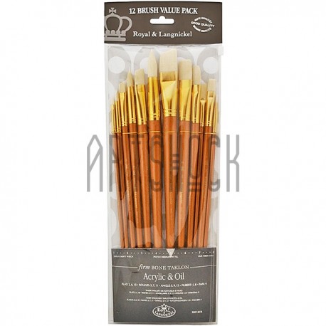 Набор синтетических кистей, 12 штук, Royal & Langnickel