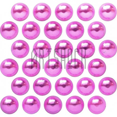 Набор розовых перламутровых полубусин, Ø6 мм, 30 штук, REGINA