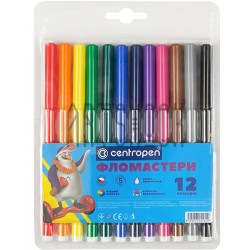 Набор фломастеров для рисования, 12 цветов, Centropen