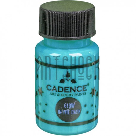 Краска акриловая люминесцентная, Mavi Blue / Голубая, 50 мл, Cadence