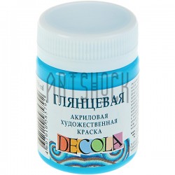 Краска акриловая глянцевая, небесно-голубая, 50 мл, Decola
