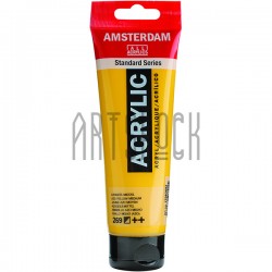 Краска акриловая Amsterdam Standard Series, азо желтая средняя, 120 мл, Royal Talens
