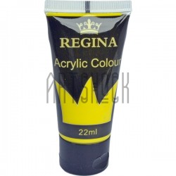 Краска акриловая, Лимонная / Lemon Yellow, 22 мл, REGINA