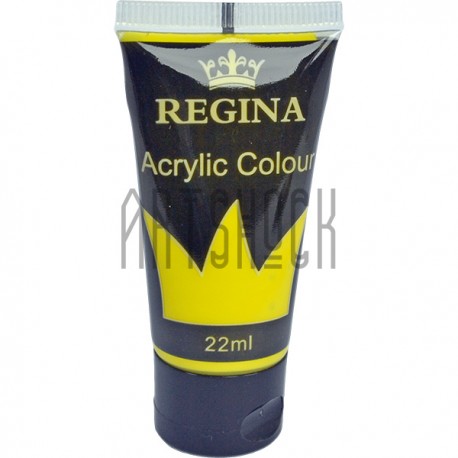 Краска акриловая, Лимонная / Lemon Yellow, 22 мл, REGINA