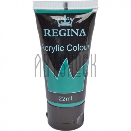 Краска акриловая, Зеленая ФЦ / Phthalocyanine Green, 22 мл, REGINA