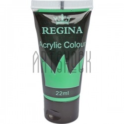 Краска акриловая, Изумрудно-зеленая / Emerald Green, 22 мл, REGINA
