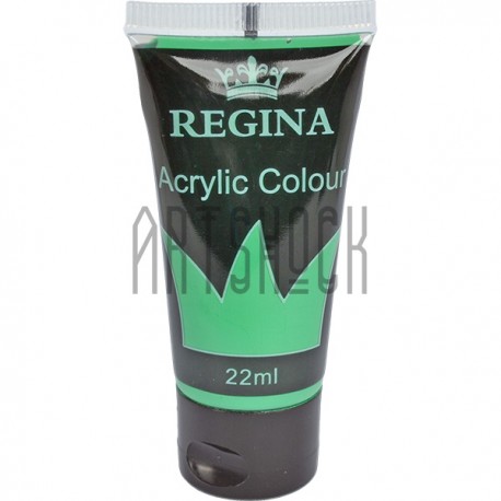 Краска акриловая, Изумрудно-зеленая / Emerald Green, 22 мл, REGINA