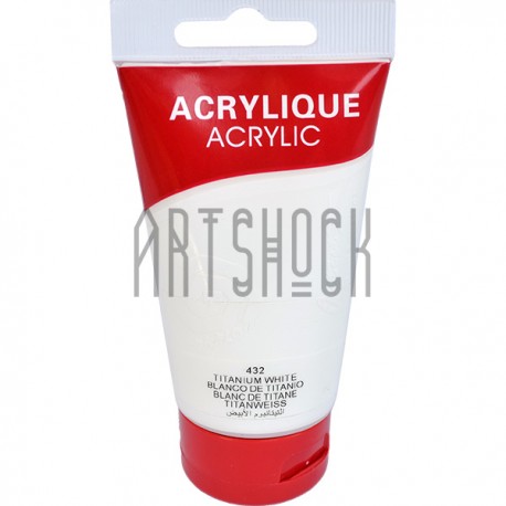 Краска акриловая, Белила титановые / Titanium White, 75 мл, Sheloi