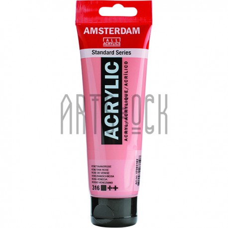 Краска акриловая Amsterdam Standard Series, венецианская розовая, 120 мл, Royal Talens