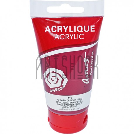 Краска акриловая, Ализариновая / Alizarin Crimson Perm., 75 мл, Sheloi