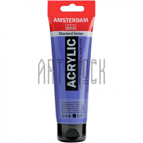 Краска акриловая Amsterdam Standard Series, ультрамарин фиолетовый светлый, 120 мл, Royal Talens