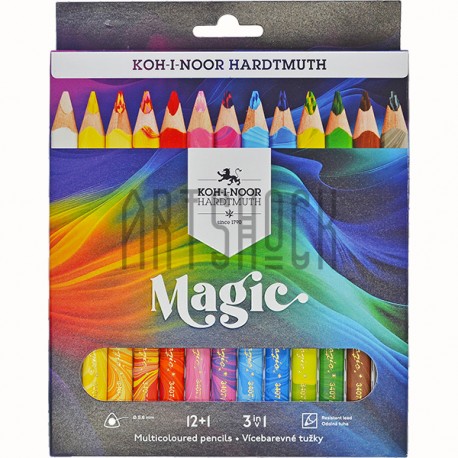 Набор карандашей «Magic» с разноцветным грифелем, 12 штук + блендер, Koh-i-Noor
