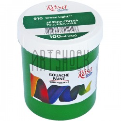Краска гуашевая, зеленая светлая, 100 мл, Rosa Studio