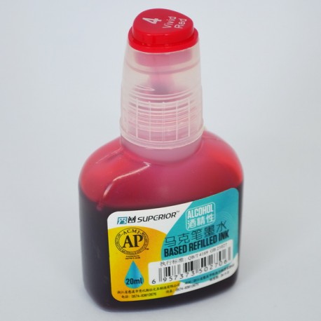 Чернила спиртовые, 04 vivid red, 20 мл, Superior