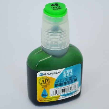Чернила спиртовые, 46 vivid green, 20 мл, Superior