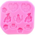 Силиконовый молд 3D «Bear, Tea, Love», 7.8 × 8 × 0.9 см