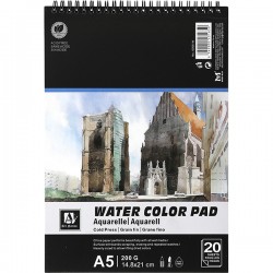 Альбом для акварели Art Nation, формат А5 14.8 × 21 см, 200 г/м², 20 листов, cold-press, acid-free