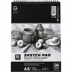 Альбом-скетчбук для эскизов, A5 14.8 × 21 см, 160 г/м², 24 листа, Art Nation