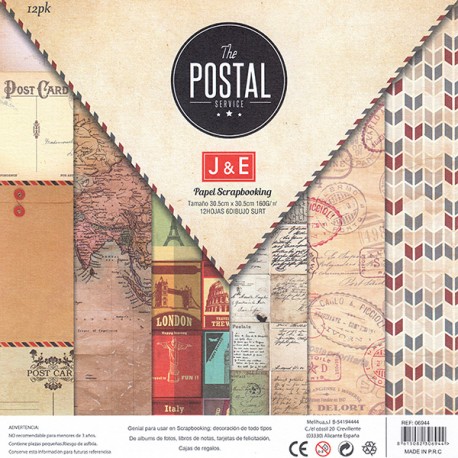 Набор бумаги для скрапбукинга «The Postal Service», 30.5 × 30.5 см, 12 листов