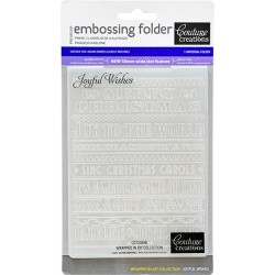 Текстурная папка для тиснения «Joyful Wishes», 10.6 × 14.5 см, Couture Creations
