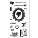 Силиконовые штампы для скрапбукинга «Винтажная камея: Love & Romance», 12 × 21 см