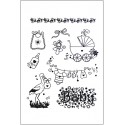 Силиконовые штампы для скрапбукинга «Baby Story: Метрика, аист и коляска», 10 × 15 см