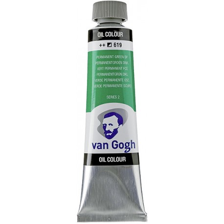 Краска масляная Van Gogh, зеленая темная перманентная, 40 мл, Royal Talens